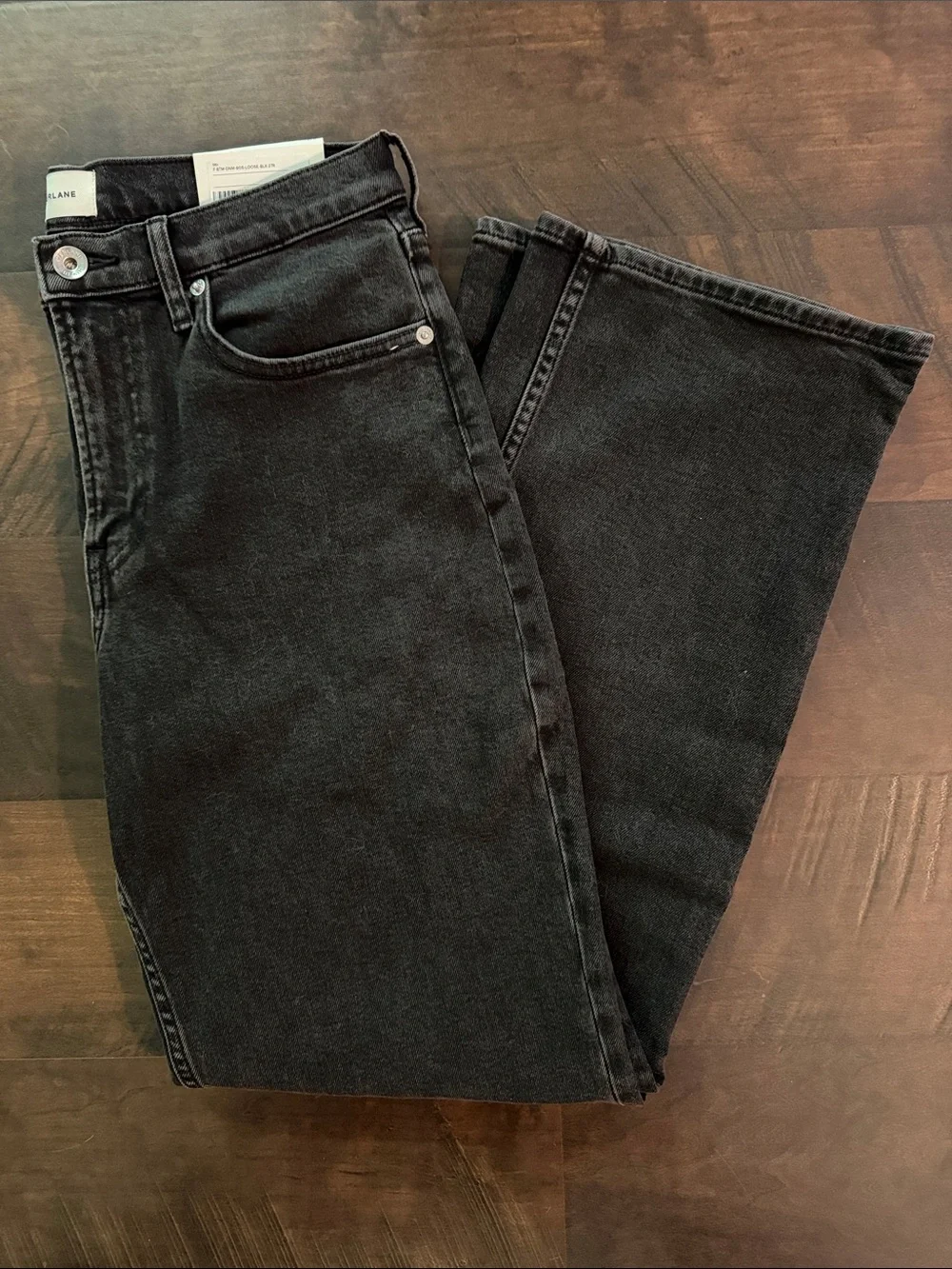 Everlane The ’90s Forever Jean Black High Rise Straight Leg 27 NWT - Picture 1 of 13